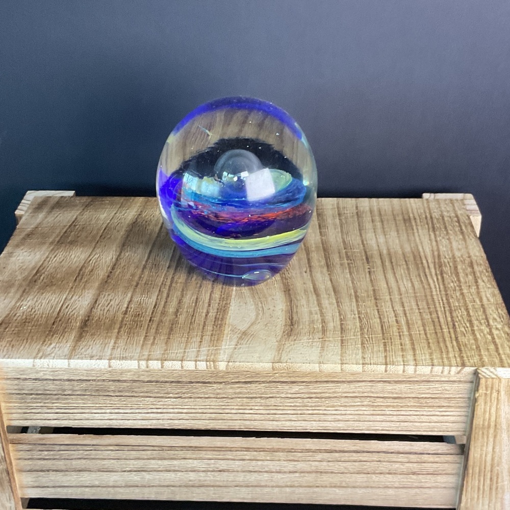 Glass bubble paperweight